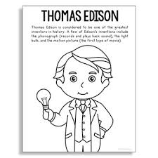 He was one of the outstanding geniuses of technology and he obtained patents for more than one thousand inventions including the electric light bulb, the record player and an early type of film projector. Thomas Edison Crafts Worksheets Teaching Resources Tpt