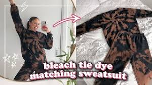 Here are 3 different ways to can tie dye a shirt. Diy Tie Dye Sweatsuit Bleach On Black Easy Cheap Youtube