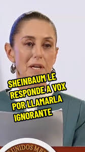 🚨 Sheinbaum le responde a Vox por llamarla ignorante Luego que Alejandro  Nolasco, diputado español del grupo Vox, se lanzó en contra de Claudia  Sheinbaum llamándola "absoluta analfabeta", por pedir al ...