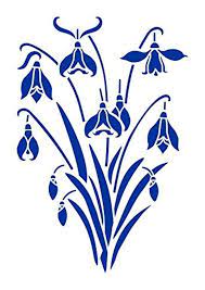 Metal Monkey Snowdrop Flower Reusable Mylar Stencil Mask Template H15cm X W10cm By Metal Monkey Stencils Mask Template Stencil Template