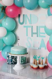 4th Birthday Decoration Ideas For Boy At Home Harper S Mermaid Inspired 4th Birthday Party 4th Birthday Parties Birthday Parties Birthday Party Themes