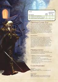 Dnd 5e Homebrew Elf Prestige Class By Coolgamertagbro Dungeons And Dragons Homebrew Dnd 5e Homebrew Dnd Classes