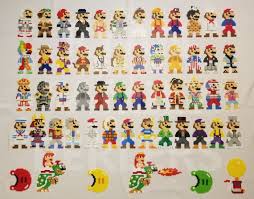 Super Mario Odyssey 8 Bit Perlers All Mario Costumes Etsy Perler Bead Mario Perler Bead Art Bead Art