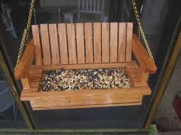 Swing seat bird feeder table hanging bird feeding station for outdoors garden. Porch Swing Bird Feeder Wooden Bird Feeders Outdoor Wood Projects Porch Swing