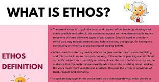 The productisation of technological advances creates new opportunities for companies with capability and vision. Ethos Definition Useful Examples Of Ethos In Spoken Language Literature 7esl
