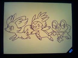 It has yellow, orange and white fur. Fan Art Fennekin Chespin And Froakie Pokemon Amino