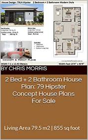 2 Bed 2 Bathroom House Plan 79 Hipster Concept House Plans For Sale Living Area