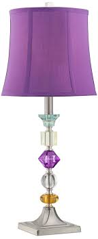 Purple Bijoux Table Lamp 22124 Lamps Plus In 2020 Table Lamp Purple Lamp Shade Stylish Table Lamps
