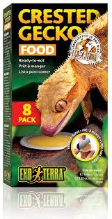 Feeding your crested gecko live insects at least once a week is recommended. Exo Terra Crested Gecko Food