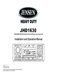 Listen to your favorite siriusxm® stations with a simple tap of your sync® 3 touchscreen or. Radios Am Fm Jhd1630 Manual Pdf I Pod Information And Communications Technology