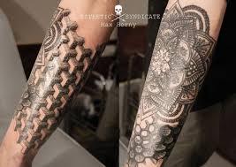 An arm sleeve tattoo conveys strength. Geometric Mandala Tattoo Arm Novocom Top