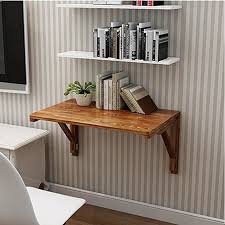 Amazon Com Solid Wood Folding Table Wall Table Dining Table Computer Table Study Desk Wall Tables Wal Wall Mounted Folding Table Wood Folding Table Wall Table