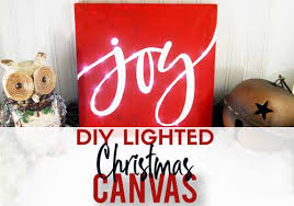 Secure the end with tape. Diy Lighted Christmas Canvas Burton Avenue