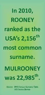 Many common last names started as occupations, back when a person would be known by their work. All About The Irish Surname Rooney
