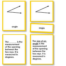 Geometry Angles 3 Part Cards With Definitions Geometry Angles Math Methods Geometry