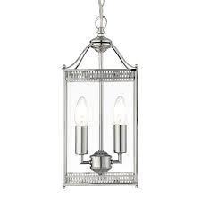 Searchlight 2552cc Lanterns 2 Light Polished Chrome Ceiling Pendant Chrome Lantern Ceiling Lights Lantern Pendant