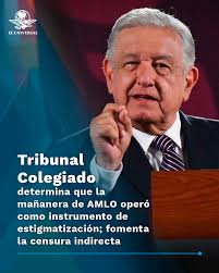 El vigésimo Tribunal Colegiado en materia administrativa del Primer  Circuito determinó por unanimidad, que la sección ¿Quién es quién en las  mentiras?, de la conferencia mañanera del entonces presidente Andrés Manuel  López