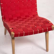 Nationalbusinessfurniture.com has been visited by 10k+ users in the past month Knoll International Risom Lounge Chair Fabric Chair Red Armchair At 1stdibs