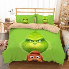 3d Customize The Grinch Bedding Set Duvet Cover Set Bedroom Set Bedlinen Christmas Duvet Cover Duvet Cover Sets Duvet Covers