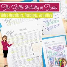 The Cattle Industry In Texas Reading And Activity For Texas History 7th Grade Texas History 7th Informational Text Texas