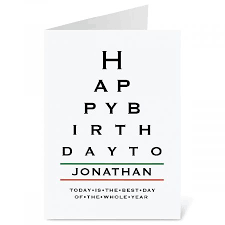 Eye Chart Birthday Create A Card