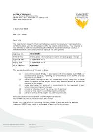 Approval permission letter to conduct research. Human Research Ethics Committee Approval Letter 030915