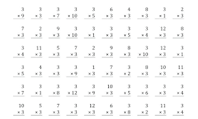 Multiplication Practice Sheet Csdmultimediaservice Com