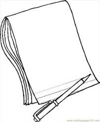 Writers On The Move Writers Think Outside The Blank Page Coloring Pages Pencil Drawing Pictures School Coloring Pages