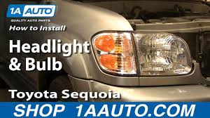 Replacing oxidized headlights on a 2002 toyota sequoia (same as a first gen tundra). How To Replace Headlight 01 04 Toyota Sequoia Youtube