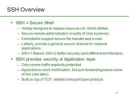 Ssh stands for secure shell. Lecture 6 Secure Protocols Ssl Tls And Ssh Ppt Video Online Download