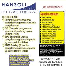 Lowongan kerja magelang terbaru juni 2021 gingsul com. Lowongan Kerja Pabrik Di Solo Archives Info Loker Solo