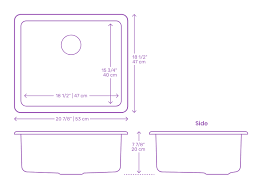 Small sink dimensions molnartv me. Kitchen Sinks Dimensions Drawings Dimensions Com