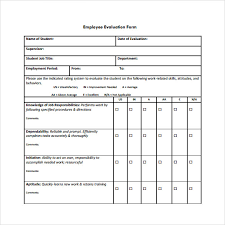 41 Sample Employee Evaluation Forms In Pdf