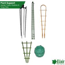 Metal garden obelisk trellis with bird accents plowhearth. Plant Support Trellis Obelisk Tripod Tying Tube Elixir Garden Supplies