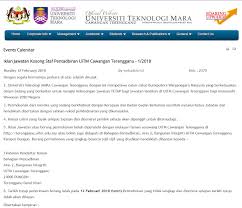 Jobs now available in dungun. Jawatan Kosong Kerajaan Di Universiti Teknologi Mara Uitm 12 Februari 2018 Appjawatan Malaysia