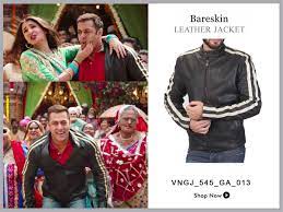 Salman Khan Wearing A Jacket By Bareskin In His Movie Voganowfashion Bareskinjackets Shirt Designs Leather Jacket Jackets