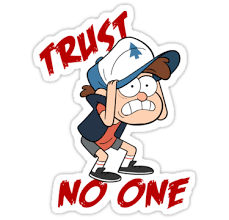 Trust No One Sticker By Ouija Angel Autumn Stickers Cartoon Stickers Fun Stickers