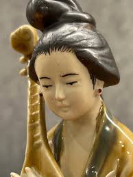 Buy Vintage Dime Store Mud Statue Lady With Instrument /guitar. This  Amazing Mud Statue Was Made in China in the 1970's Online in India