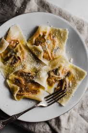 Pumpkin Mushroom Ravioli Is A Rich Fall Treat Of Pumpkin Ricotta And Mushroom Without All The Homemade Pasta Fuss P Homemade Pasta Food Mushroom Ravioli