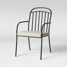 Farmhouse 6pk Patio Dining Chair Linen Threshold In 2020 Patio Dining Set Outdoor Dining Chair Cushions Patio Dining Chairs