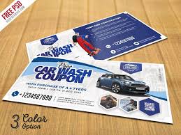 Car Wash Coupon Template Psd Set Psdfreebies Com Coupon Template Car Wash Coupons Gift Certificate Template