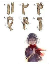 Scarf Tying Anime Style Anime Cosplay Anime Attack On Titan Anime girls ecchi panties thigh highs vocaloid hatsune miku legs together legs. scarf tying anime style anime