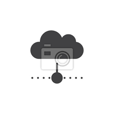 Nuage Informatique Icone Vecteur Rempli De Signe Plat Pictogramme Peintures Murales Tableaux Glyphes Pixel Ordinateur Myloview Fr