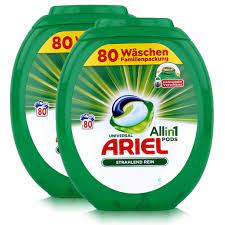 Die ariel 3in1 pods regulär vollwaschmittel haben getrennte kammern, die die inhaltsstoffe erst dann freisetzen, wenn sie während des waschvorgangs benötigt werden und bieten eine hochkonzentrierte. Ariel Allin1 Pods Universal Waschmittel Fur 90 Real De