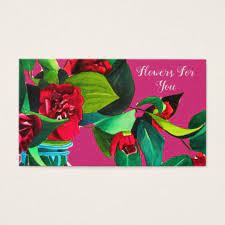 Florist Shop Flowers For You Camellia Art Business Card Zazzle Com Art Business Cards Flowers For You Art Business