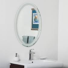 How do you mount chrome vanity mirrors? Decor Wonderland 24 In W X 32 In H Frameless Oval Bathroom Vanity Mirror In Silver Dwsm492 The Home Depot