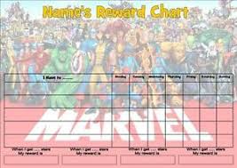 Details About Marvel Job Behavior Reward Homework Chart Free Pen Stickers