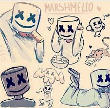 Marshmello Dj Art Cute Drawings Cool Drawings
