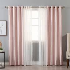 Get free shipping on qualified faux silk, pink curtains or buy online pick up in store today in the window treatments department. Best Home Fashion 84 In L Umixm Tulle And Light Pink Faux Silk Blackout Curtain 4 Pack Mm Gr Tulle Gr Bo Silk 84 Ltpink The Home Depot Pink Curtains Home Curtains Pink Blackout Curtains