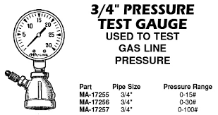 How to pressure test a gas line. Gas Pressure Test Gauge Ma Line
